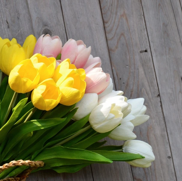 10 PACK Artificial Tulips Real Touch Bridal Home Wedding Party Festival Decor US - Image 3 of 4