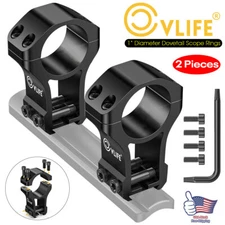 2PCS High Profile 1" Scope Ring See Through Scope Mount - 3/8 in & 11mm Dovetail