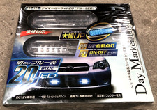 Universal Blue 4.5 X 1.3 Rectangle Led Clear Fog Driving Bumper Lampswitch