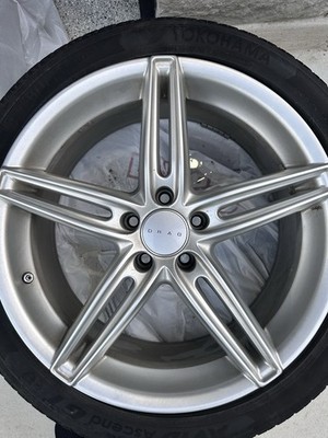 Set Of Four Alloy Drag DR-73 19 X8 5-114.30 Rims & Yokohama Tires Equus Genesis