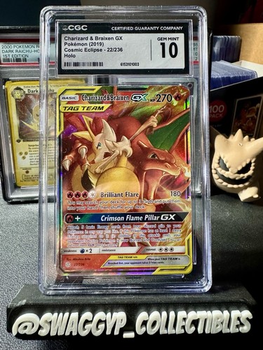 Charizard & Braixen-GX graded CGC 10 for sale on eBay