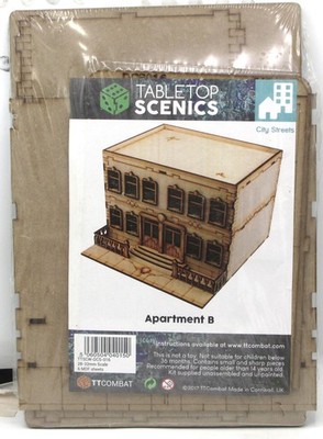 TTCombat TTSCW-DCS-016 Apartment B (City Streets) Building Terrain Kit Scenery