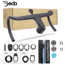 Carbon Fiber Integrated Cockpit Drop Bar Road Internal Cable Handlebar 28.6mm