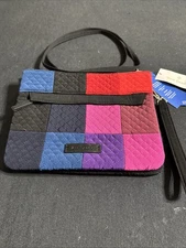 VERA BRADLEY Custom Crossbody Microfiber Wristlet Winter Patchwork 2 in 1