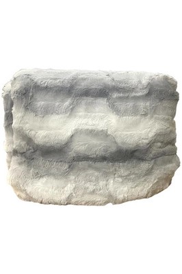Hotel du Cobb 60x70 Sculpted Faux Fur Throw by Dennis Basso Gray
