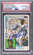 1984 Topps Traded Dwight Doc Gooden Signed PSA Autographed Auto #42T Rookie RC