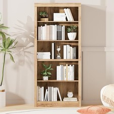 Modern Freestanding 5-Tier Bookcase, 71" Tall Open Wood Shelf for Living Room