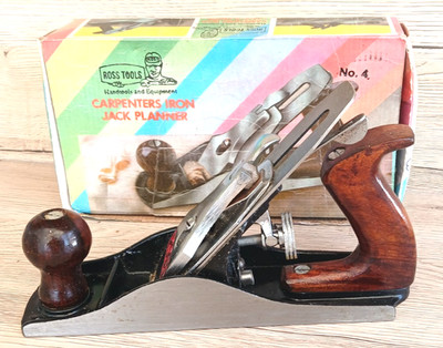 Ross Jack Flugzeug Nr. 4 alte Holzbearbeitungswerkzeuge im Originalkarton funktionsfähig