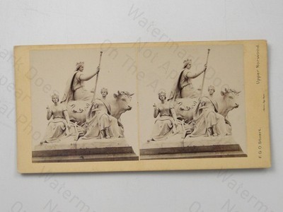 Albert Memorial Europe Sculpture London F G O Stuart c1860s Stereoview Photo
