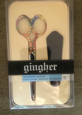 GINGHER DESIGNER SCISSORS  ELENA  5" NIB   