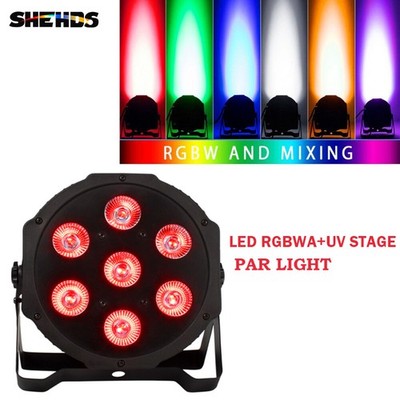 7x18W LED PAR Stage Light DMX RGBWAUV Beam Wash Light For DJ Disco Party Bar