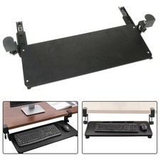 Keyboard Tray Under Desk with Sturdy Clamp Office Home Sliding Platform