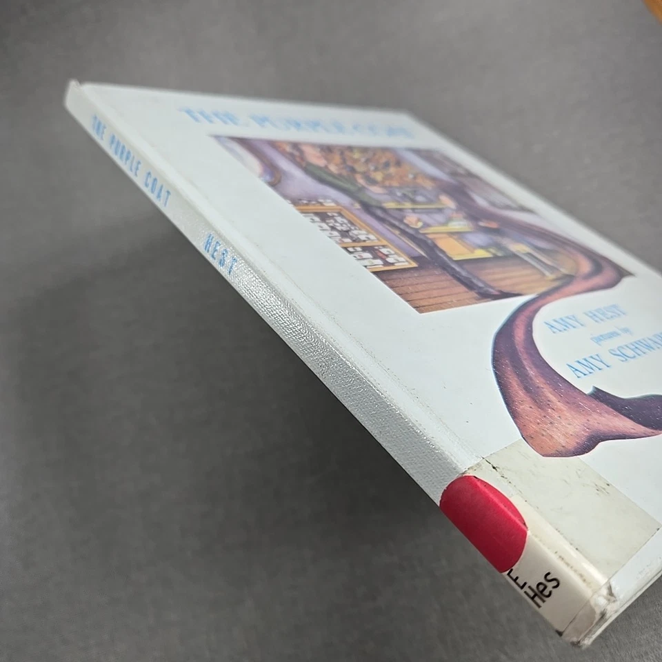 The Purple Coat by Amy Hest ~ 1986 Vintage Hardcover Library Binding - Image 3 of 4