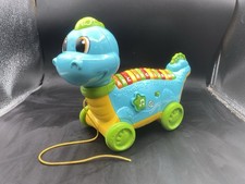 LeapFrog Lettersaurus Alphabet Learning Pull Toy, 2019 Works New Batteries.