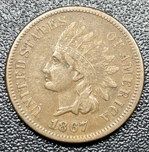 1867 Indian Head Cent Penny 1c VF Very Fine