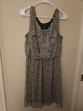 AB Studios, Sleeveless Leopard Print Dress Size L