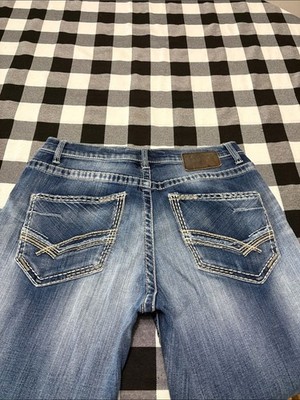 Buckle BKE Tyler Straight Leg Jeans Men's Size 33 x 32 Stretch Whiskering