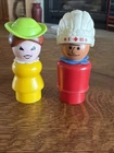 Fisher Price Little People Vintage Western Town Replacement Indian Chief & Lady