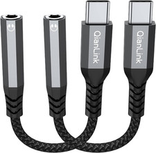 USB Type C to 3.5Mm Female Headphone Jack Adapter, 2-Pack USB C to Aux Audio D