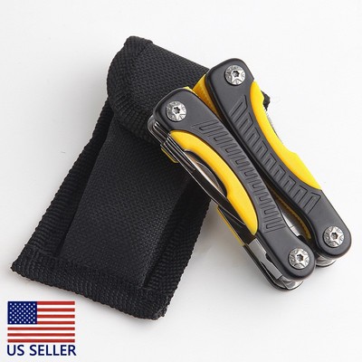 Outdoor Multi-Function Mini Tool Pliers Portable Folding Stainless Steel Black