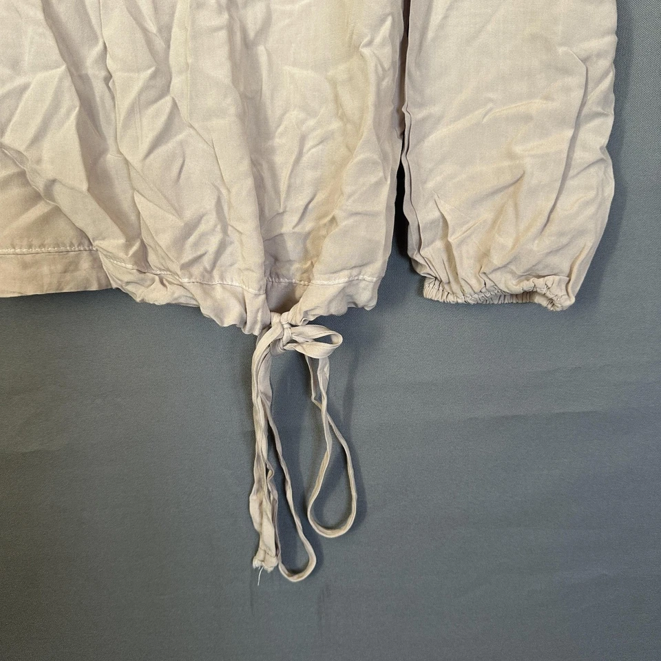 Camisa Michael Stars Mujer Pequeña Beige Manga Larga Cordón Dobladillo Estilo 3035 Foto 4 de 4