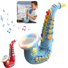Kids Saxophone Toy with Light Sound Musical Instrument Toy for Beginners Gift