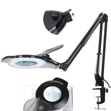 KIRKAS 12X 30X LED Magnifying Lamp with Clamp, 2,200 Lumens Dimmable Bright