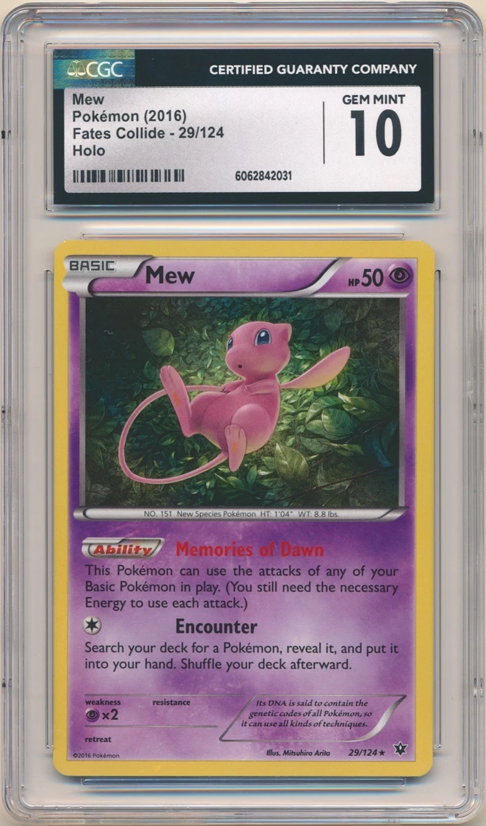 Mew Pokémon TCG Holo Rare Grade 10 Individual Collectible Card