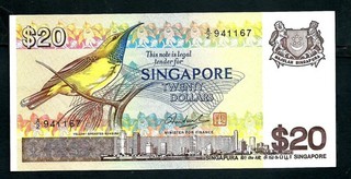 Singapore (P12) 20 Dollars 1979 VF