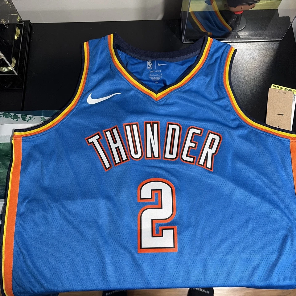Shai Gilgeous-Alexander Autographed OKC Thunder Signed Jersey NBA Invest PSA MVP - Image 3 of 3