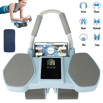 MARKENLOS 2025 Bauchroller Automatisches Rebound Bauchrad 2-in-1 Bauchtrainer 4-Rollen-Rad