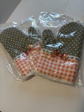 Oven Mitts Heat Insulation Cotton Gloves 2Pcs for Kitchen Cooking