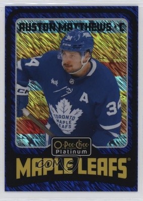 2024-25 O-Pee-Chee Platinum Retro Blue Luster 81/100 Auston Matthews #R2 0n60