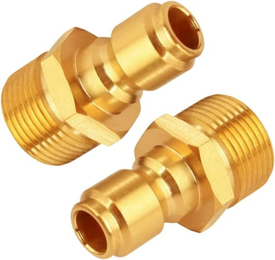 #ad Pressure Washer Adapter 1 4 Inch Plug M22 14mm Male x QC Plug Brass $17.58