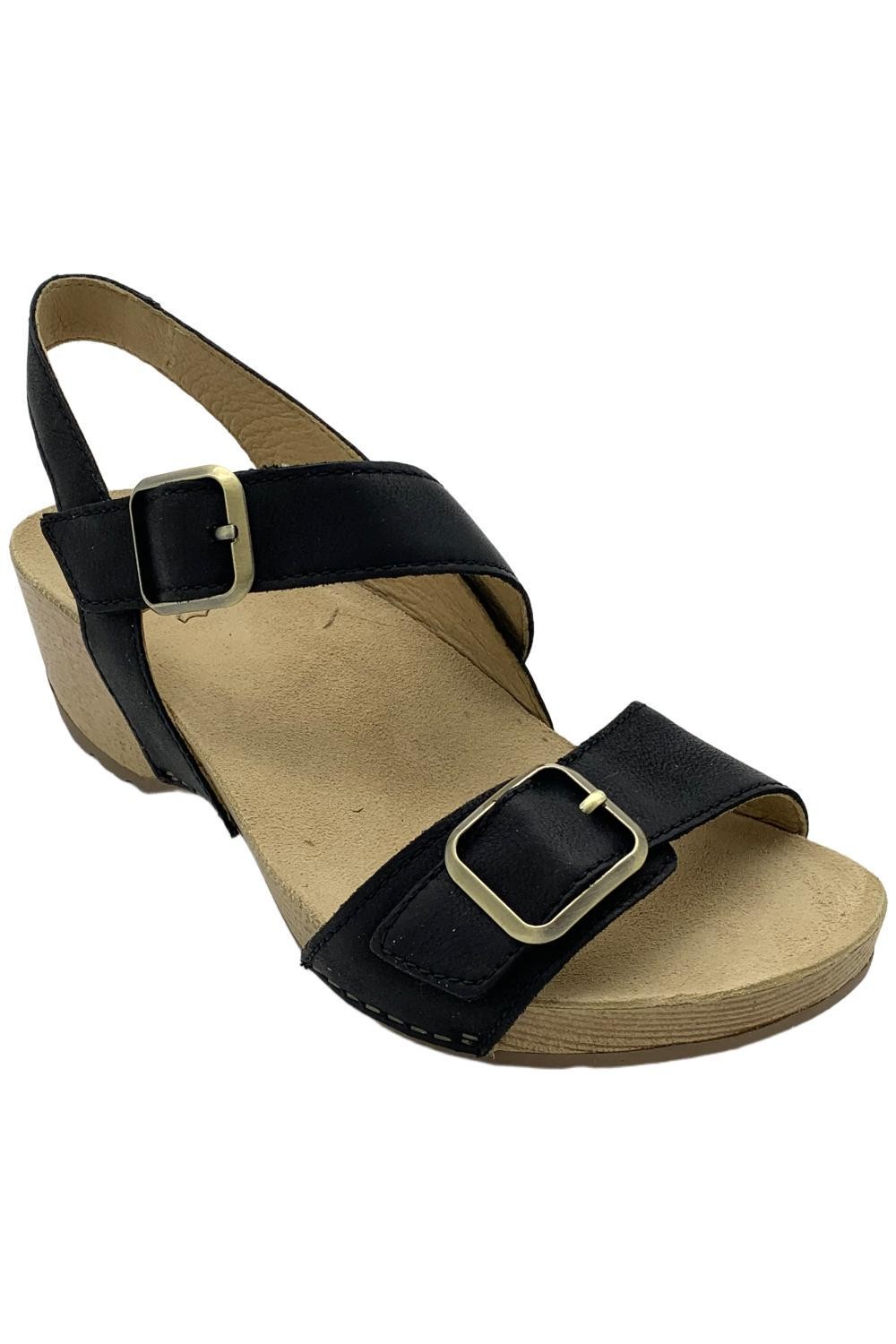 Женская обувь Dansko Trinity из полированного нубука черного цвета 15590₽