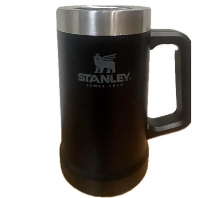 Stanley Big Grip Beer Stein 24oz Black Insulated Stainless Steel Mug