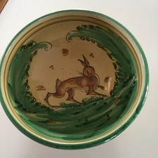 Alte Keramikschale, Handbemalt, Signiert Díaz , Spanien ?