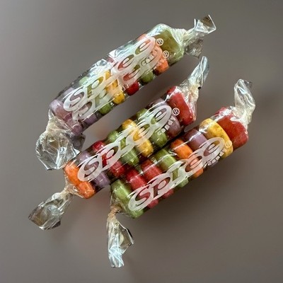 3 Vintage SPREE CANDY 8 Piece Cello Wrapped Rolls - Wonka Sunline - UNOPENED!