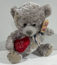 PAWS UK Teddy Bear with Heart Gray 6  Inch Patch Design NWT