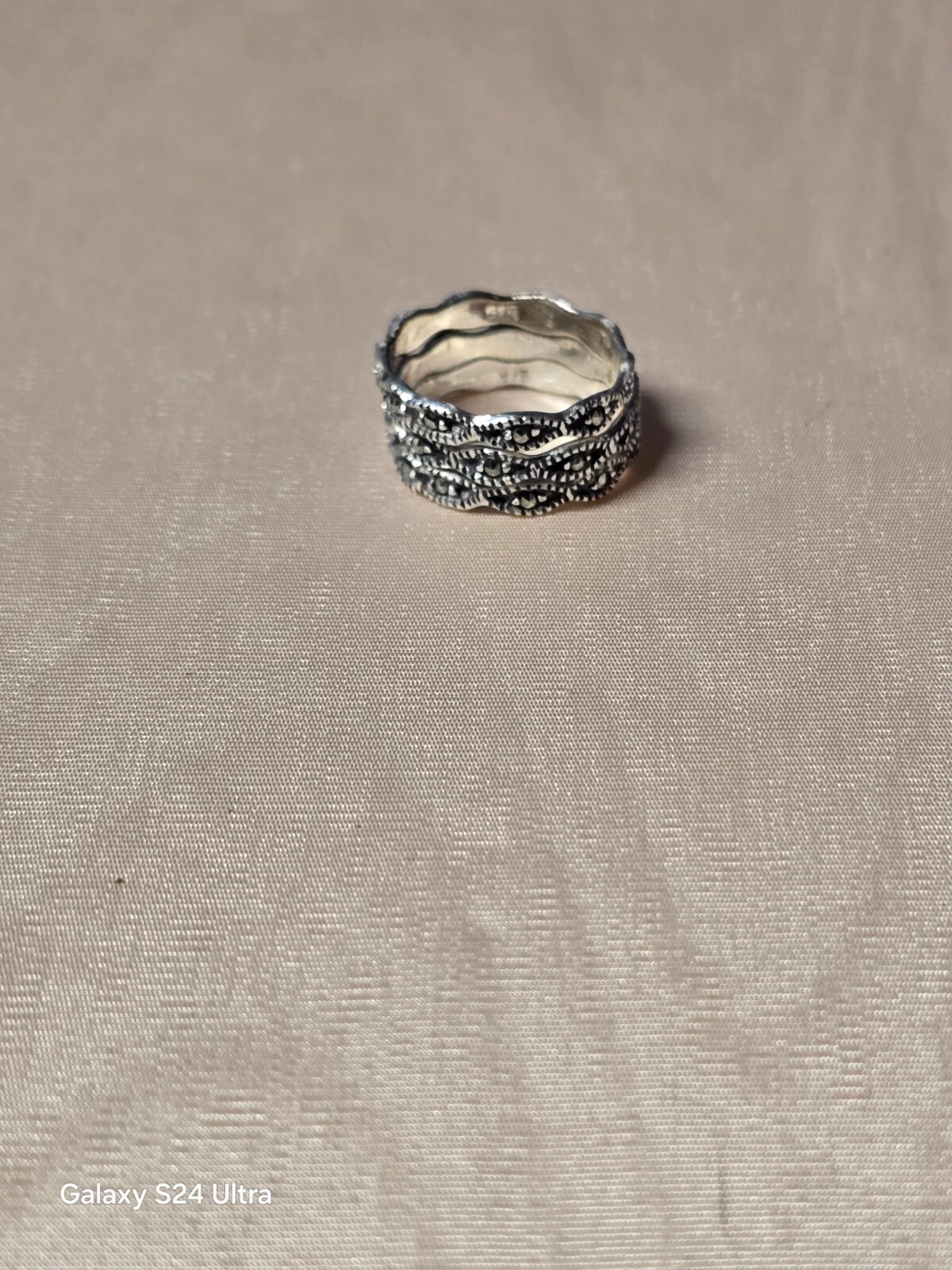 Stackable Marcasite Silver Rings - image 1