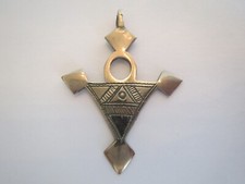 Vintage African/ ETHIOPIAN TUAREG Tribal Handmade Figural PENDANT 1.55" Length