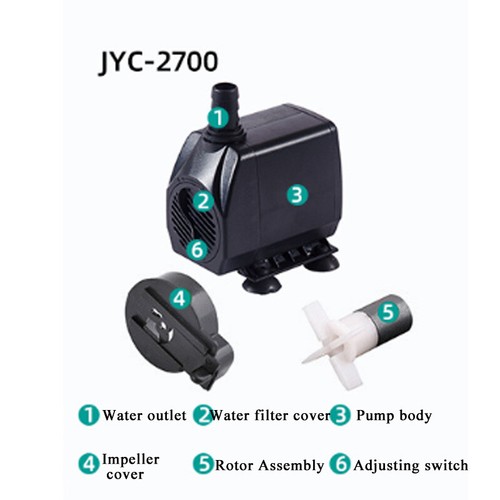 Pompa acqua sommersa piccola 25-80W acquario laghetto pesci serbatoio mini fontana 220V - Foto 12 di 14