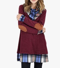 Casual Sweater Mini Tunic Dress for Women Matching Infinity Scarf Size Med. NEW