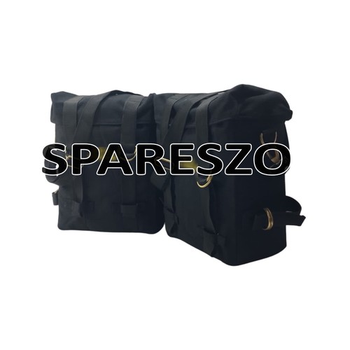 PANNIER PAIR BLACK WITH MOUNT Fit FOR ROYAL ENFIELD NEW CLASSIC & NEW BULLET 350 - Picture 5 of 15