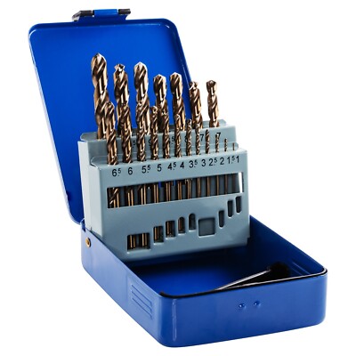 Rennie Tools - 19-teiliges HSS Kobalt Jobber Bohrer Set 1 - 10 mm in 0,5 mm Schritten