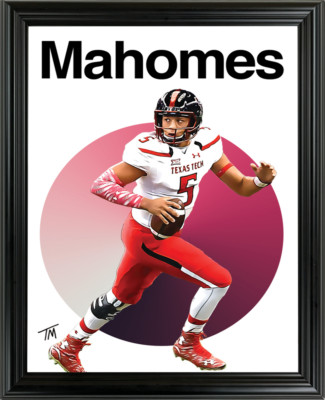 Patrick Mahomes Framed Sports Art Photo by Thomas Maxwell