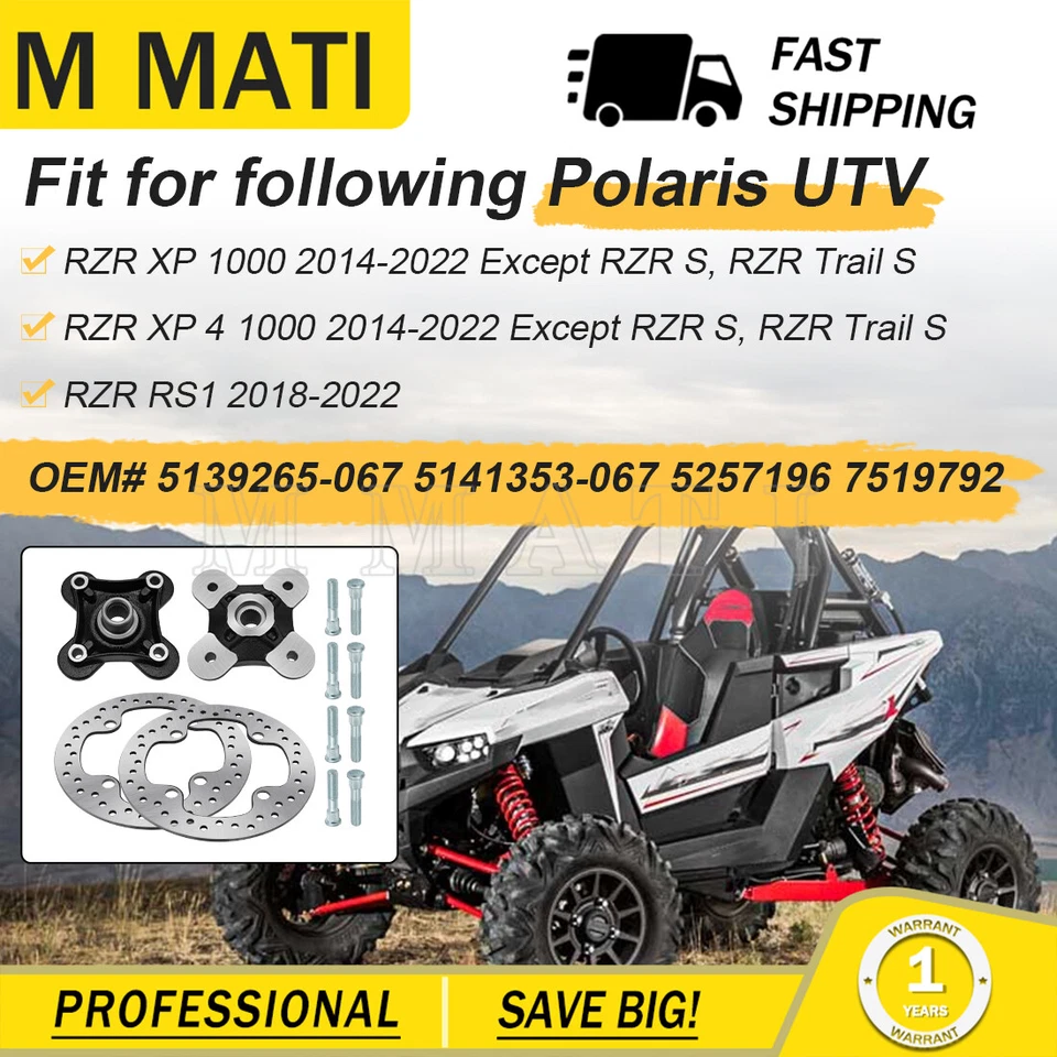 2 Front/Rear Wheel Hub & Rotor Studs Kit for Polaris RZR XP 4 1000 2014-2022 UTV - Image 3 of 4