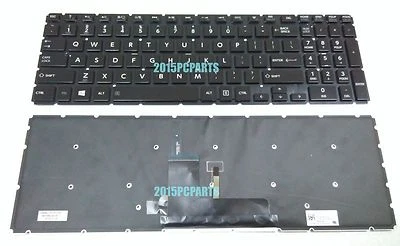 For New Toshiba Satellite Radius P50W-C P50W-B P55W-B Keyboard US Black Backlit - Image 1 of 4
