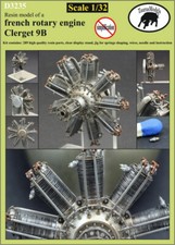 Taurus 1/32 French Rotary Engine Clerget 9B resin 