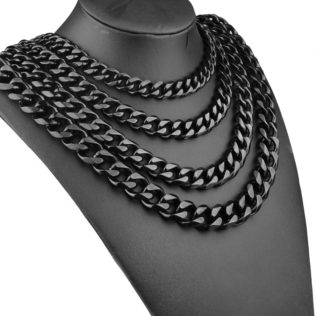 Hip Hop Black Rapper Necklace Stainless Steel Xxxtentacion Chain Mens Cuban  Link